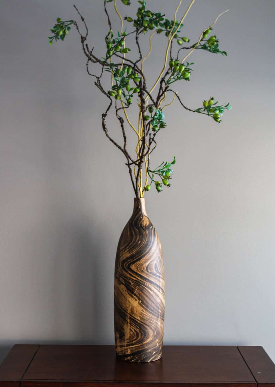 Marlow wooden vase